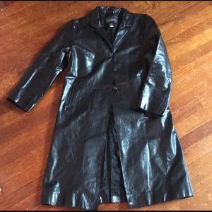 Genuine Leather Coat - Banana Republic EUC